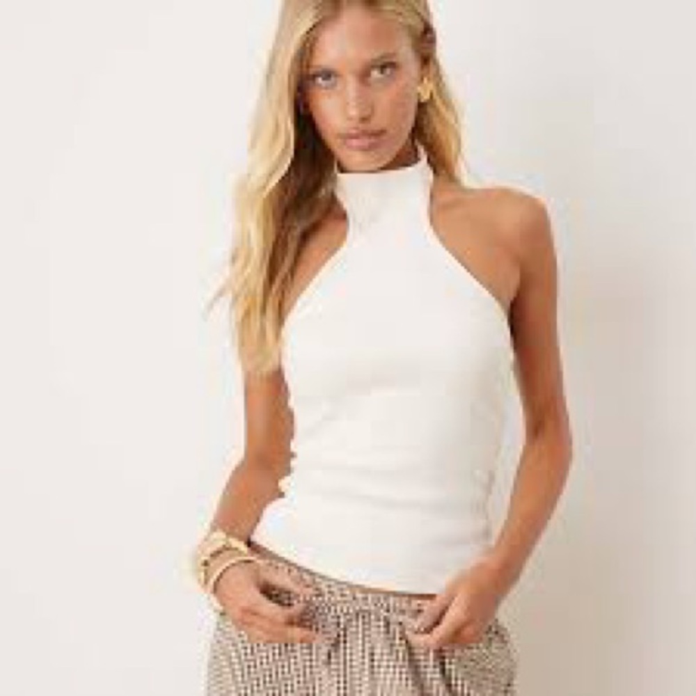 NWT Revolve 525 Knit tank top with turtleneck women's size small in white